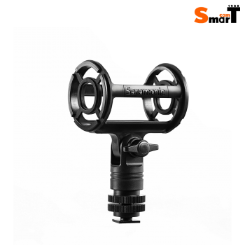Saramonic SR-SMC2 Shotgun Microphone Shockmount with Cold Shoe, 1/4", 3/8", & 5/8" Threads for Cameras, Tripods, Stands & Boom Poles